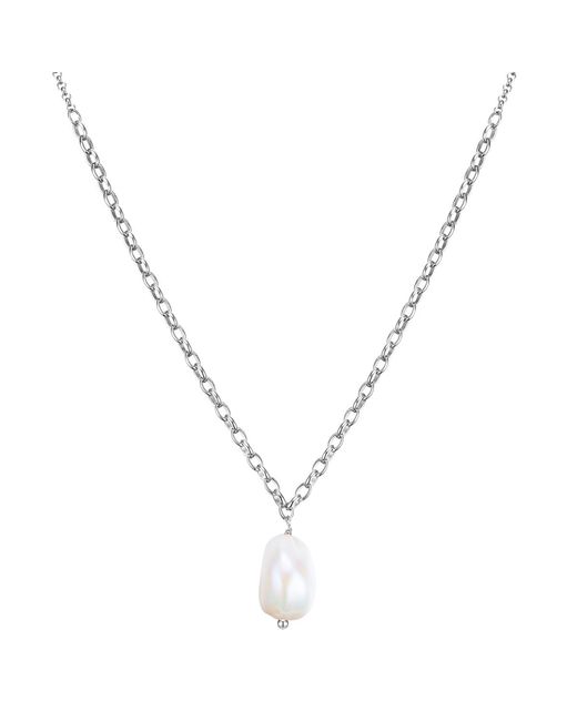 Glanzstücke München Metallic Necklace With Pendant Sterling Freshwater Cultured Pearl