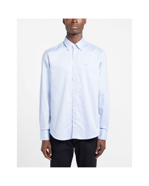 Paul & Shark White Cotton Oxford Long Sleeve Shirt for men