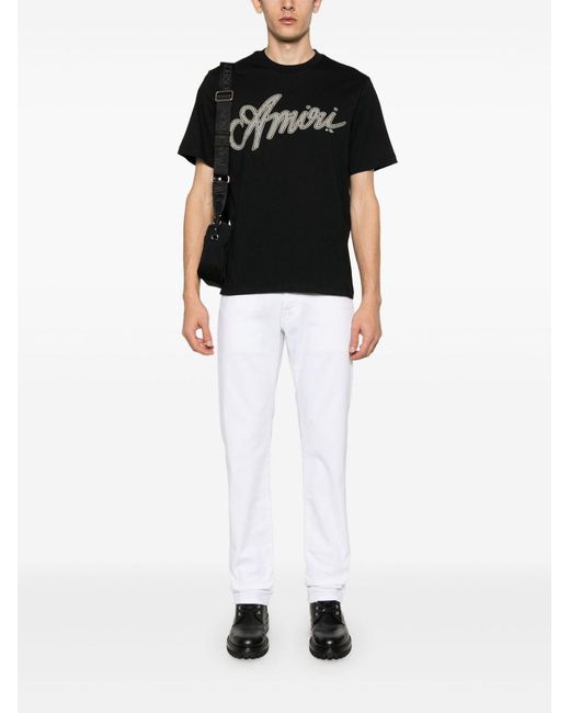 Amiri Black Script Logo T-Shirt for men