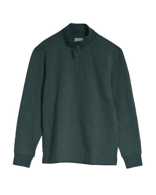 White Stuff Green Zip Neck Sweatshirt for men