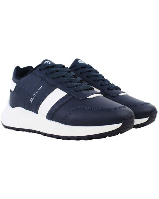Ben Sherman Blue Jackman Retro Trainers for men
