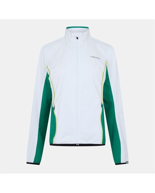 Head Blue Club Solid Patterned Full Zipper Track Jacket With Logo