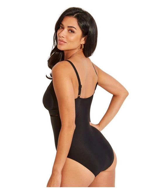 Pour Moi Black Control Swimsuit
