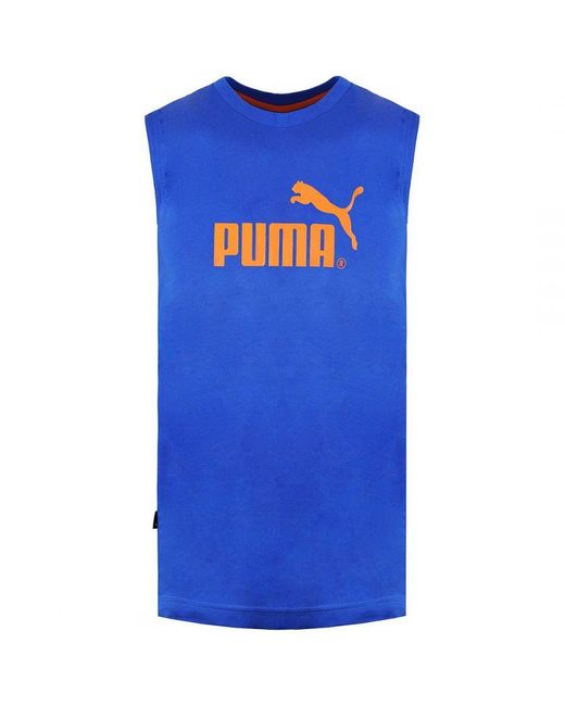 PUMA Blue Big Logo Vest for men