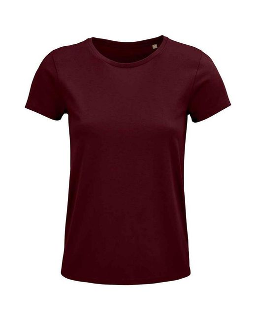 Sol's Red Organic Cotton Crusader Round-Neck Tee