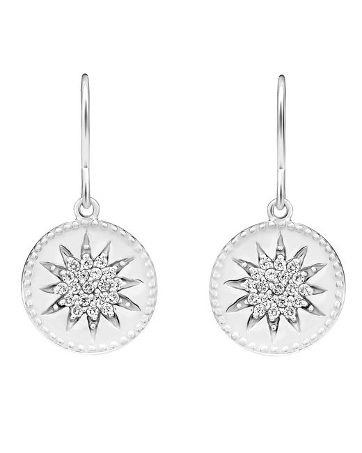 Orphelia Metallic 'Shine' 925 Sterling Drop Earrings