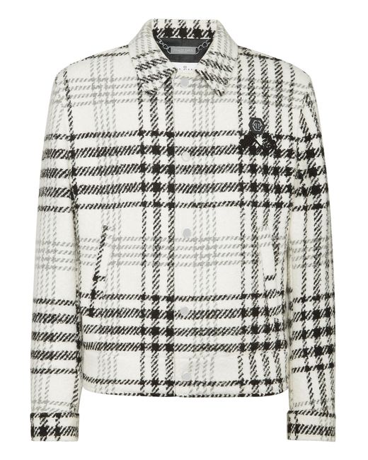 Philipp Plein Jas Gothic Plein in het Gray voor heren