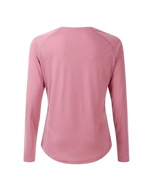 Dare 2b Pink Ladies Serenity Long-Sleeved T-Shirt (Dusty Orchid)