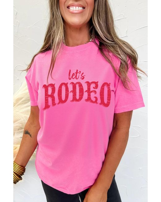 Pink Rodeo Tee Azura Exchange Rodeo Graphic Tee in Pink | Lyst UK