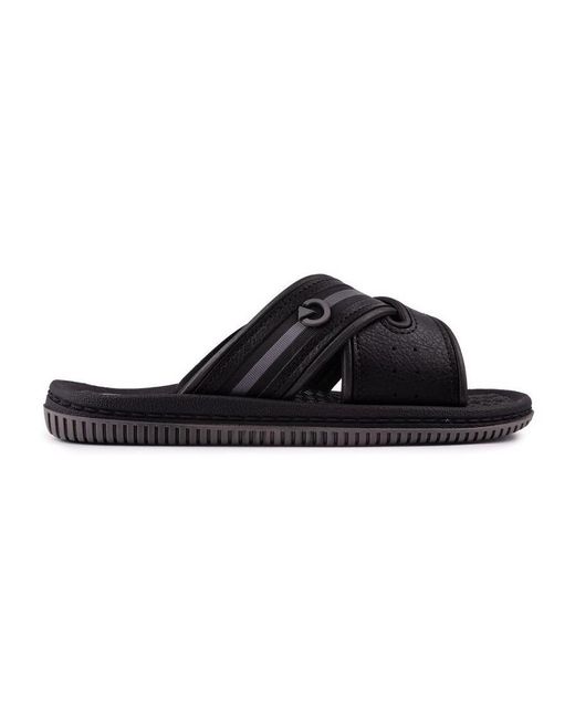 CARTAGO Black Fiji Slide Sandals for men