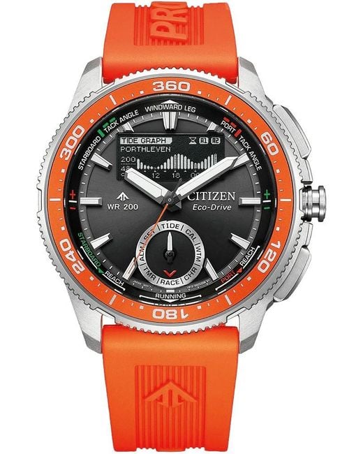 Citizen Gray Wave Tracker Watch Jv3000-13E Rubber for men