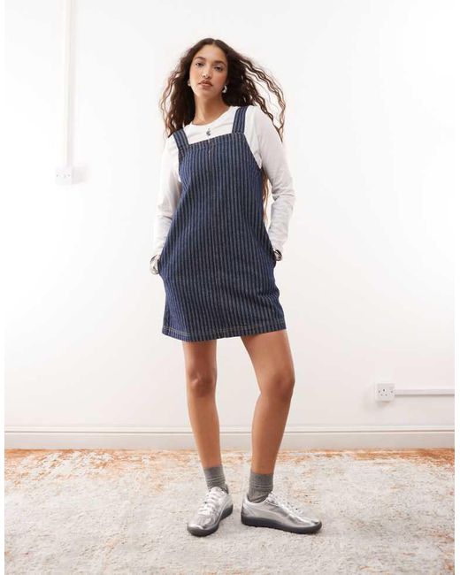 Collusion Blue Denim Pinny Dress