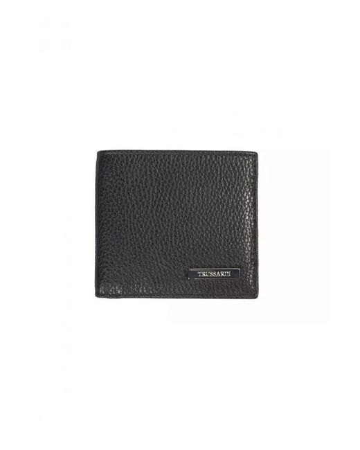 Trussardi Black Leather Wallet for men