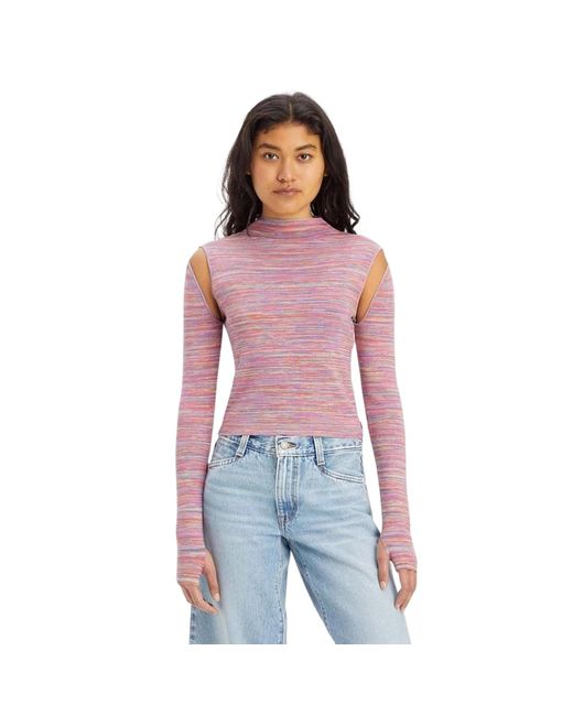 Levi's Jupiter Kabelgebreide Trui in het Red