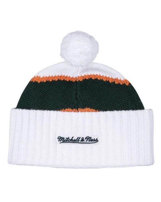 Mitchell & Ness White X Clot Seattle Supersonics Beanie for men