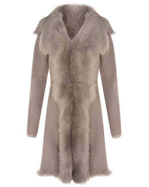 Infinity Leather Brown Toscana Sheepskin Suede Trench Coat-Tbilisi