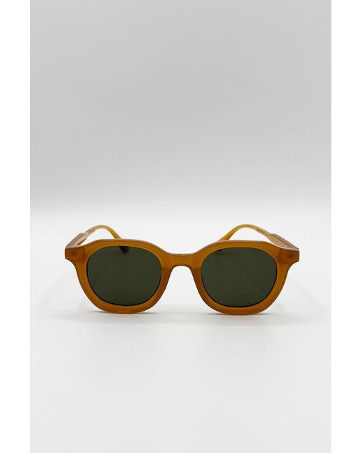 SVNX Brown Bold Preppy Sunglasses