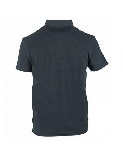 Aquascutum Black Check A Logo Polo Shirt Cotton for men