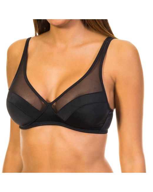 Dim Black Non-Wired Bra With Elastic Sides 04974