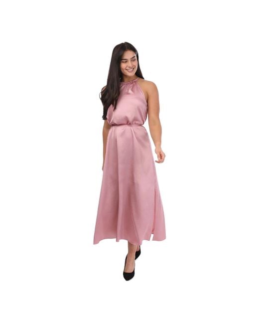 Ted Baker Roxieyy Halter Hals Midaxi Jurk (roze) in het Pink
