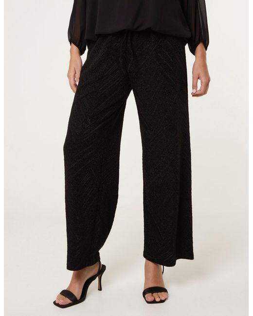 Blue Vanilla Black Draw Cord Lurex Trousers