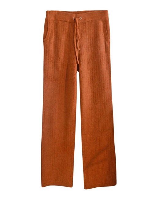 DKNY Brown Cashmere Blend Joggers