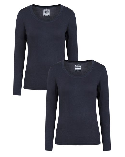 Mountain Warehouse Blue 'Keep The Heat' Round Neck Top Quick Dry Winter Base Layer