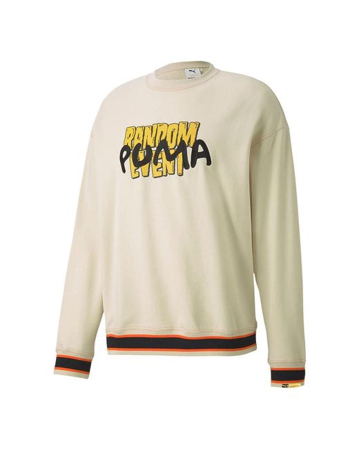 PUMA Natural X Randomevent Long Sleeve Crew Neck Sweaters 596663 50 Cotton for men