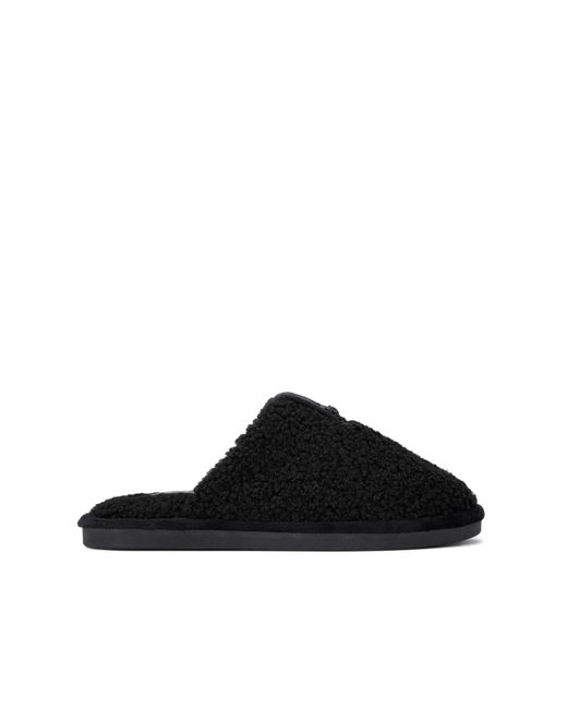Kurt Geiger Black Faux Borg Slipper Mules