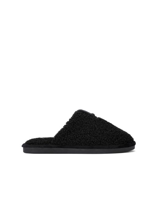 Kurt Geiger Black Faux Borg Slipper Mules