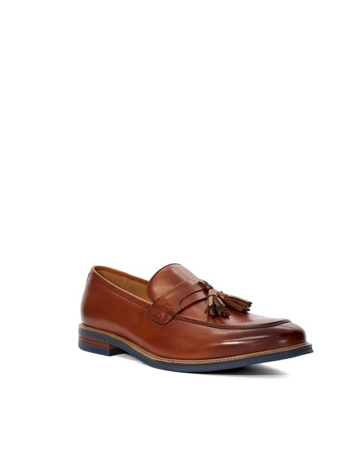 Dune Dune Simley Leder Herren Slipper in Brown für Herren