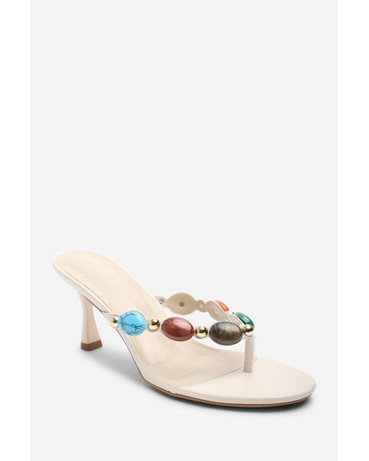Where's That From White Wheres Electra Jewel Embellished Heeled Sandals