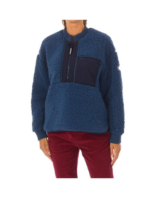 Napapijri Blue Long-Sleeved Borg Sweatshirt Np0A4Fna