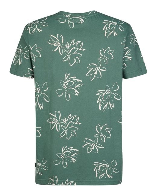 Petrol Industries T-Shirt Met All-Over Print Grafito in het Green voor heren