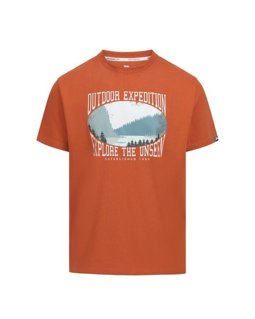 Trespass Orange Gallon Casual T-Shirt (Burnt) for men