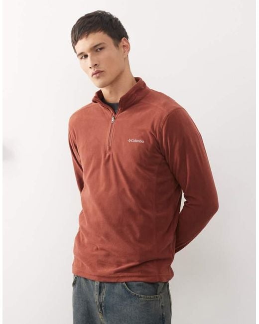 Columbia Red Klamath Range Ii Half Zip Fleece for men