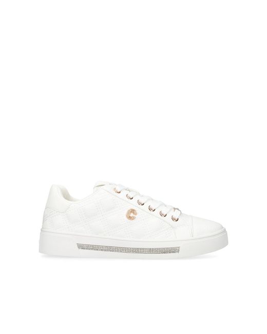Carvela Kurt Geiger White Diamond Quilt Sneakers