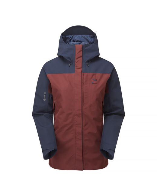 Sprayway Blue Ladies Waterproof Gore-Tex Hooded Hiking Jacket Rain Shell Coat With Pockets