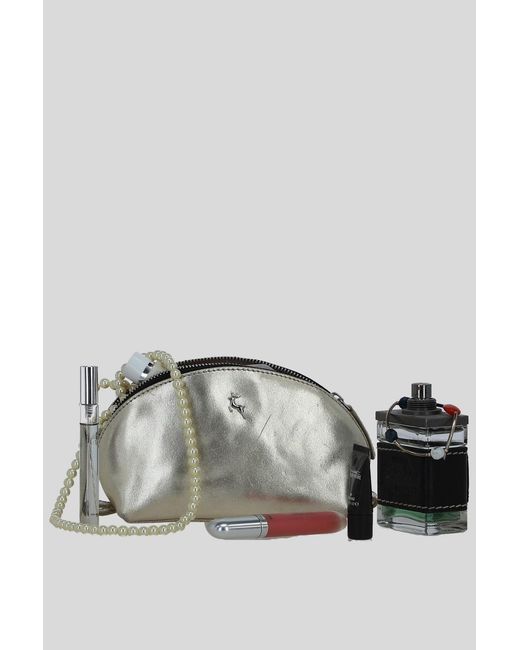 Ashwood Leather Gray 'Philippa' Real Makeup Bag