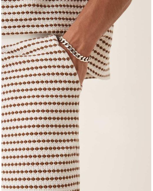 ASOS Natural Oversized Crochet Style Short for men