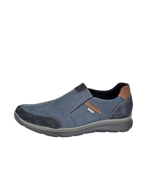 Imac Blue Northwich Waterproof Leather Shoes for men