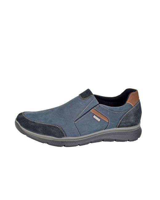Imac Blue Northwich Waterproof Leather Shoes for men