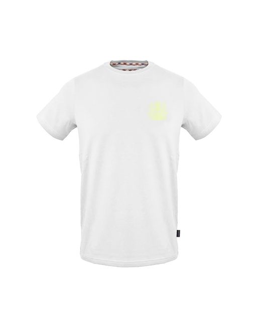 Aquascutum White Crew Neck Short Sleeve Jersey T-Shirt for men