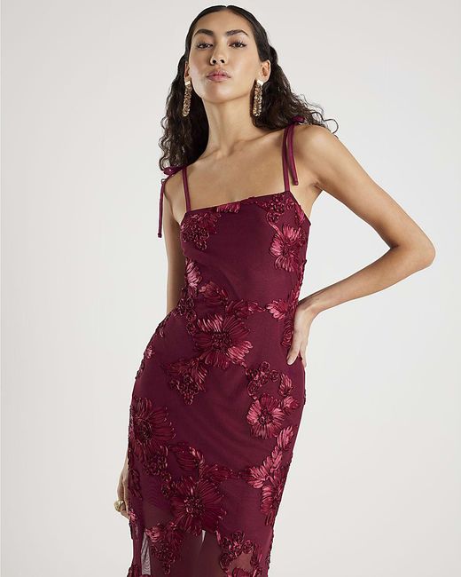 River Island Red Maxi Dress Sleeveless Cornelli