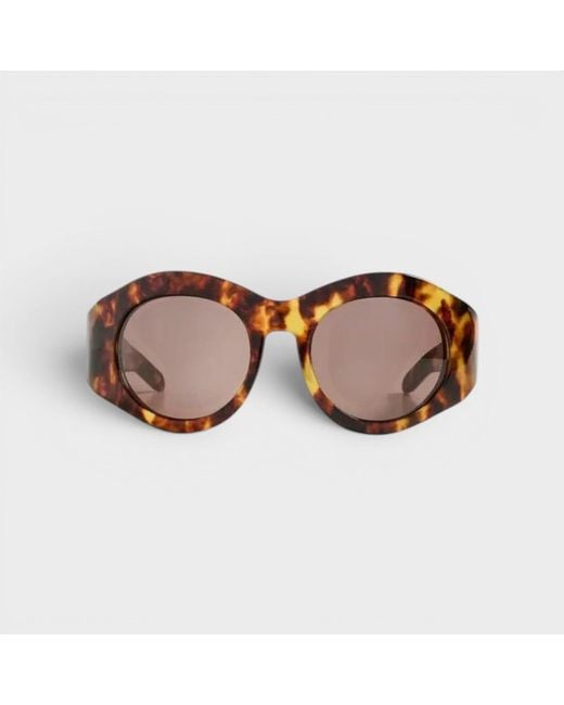 Casablanca Brown Round Goggle Acetate Sunglasses Tortoise