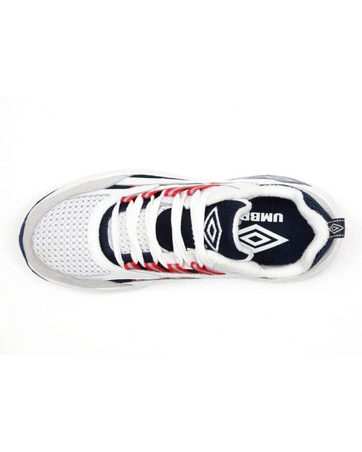 Umbro 's Neptune Low Top Speedy Lace Up Trainers In White Navy
