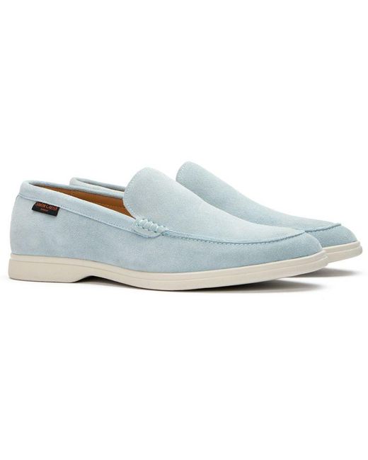 Simon Carter Blue Tanius Loafer Shoes for men