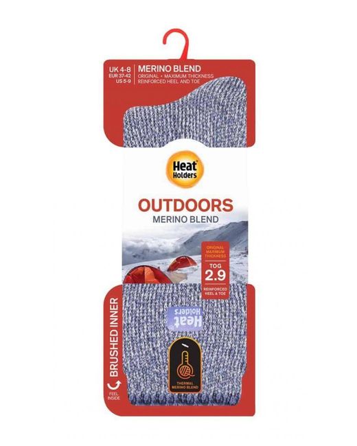 Heat Holders Purple Ladies Thick Reinforced 2.9 Tog Winter Warm Merino Wool Thermal Socks