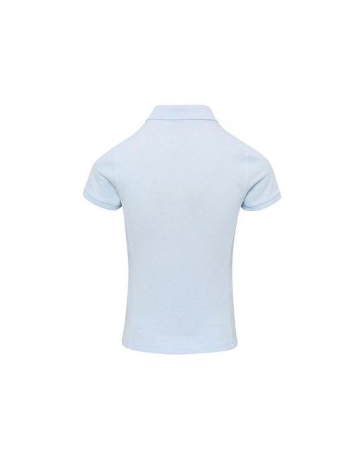 PREMIER Blue Ladies Coolchecker Plus Polo Shirt (Light)