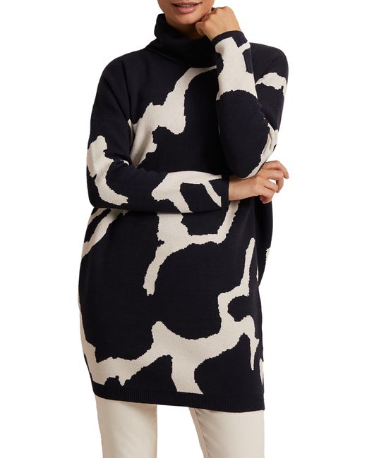 Phase Eight Blue Stefani Animal Print Tunic Dress